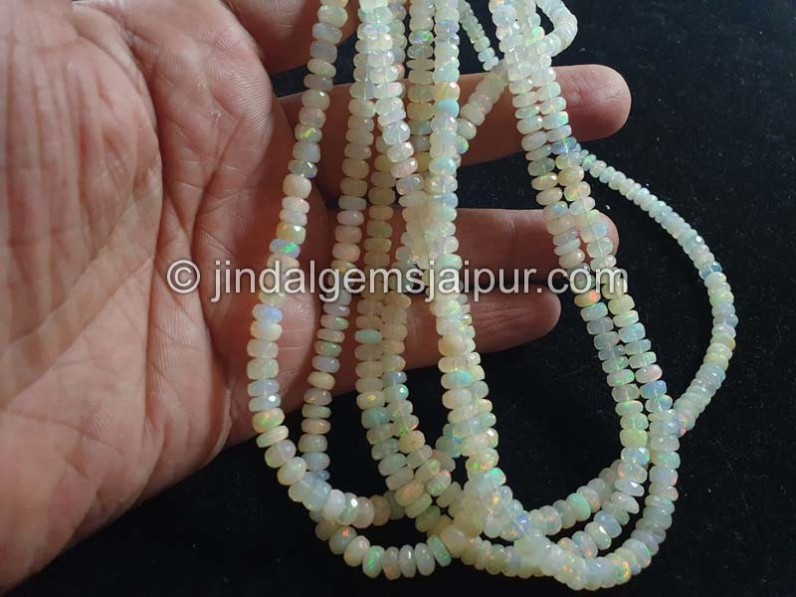 Ethiopian Opal Big Faceted Roundelle Beads