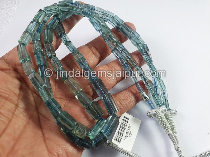 Santa Maria Aquamarine Pipe Shape Beads