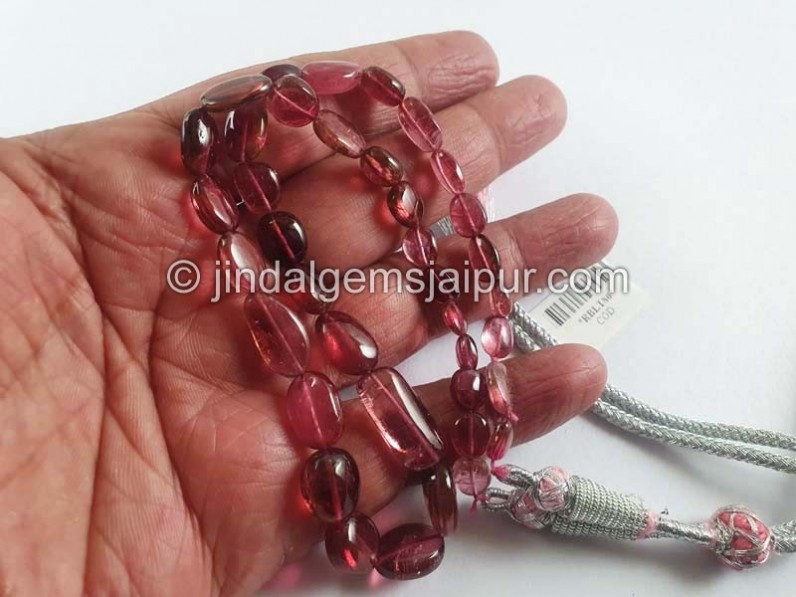 Rubellite Tourmaline Smooth Nuggets Beads