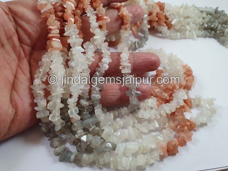 Multi Moonstone Chips Beads