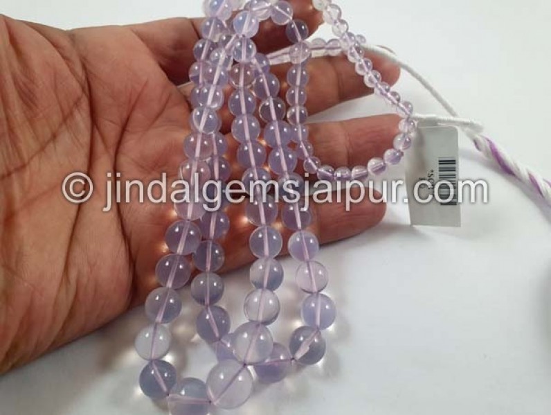 Lavender Quartz Or Scorolite Smooth Round Balls Beads