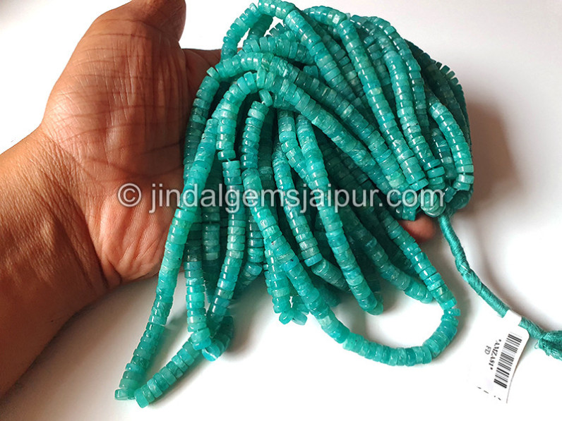 Amazonite Smooth Tyre Shape Beads