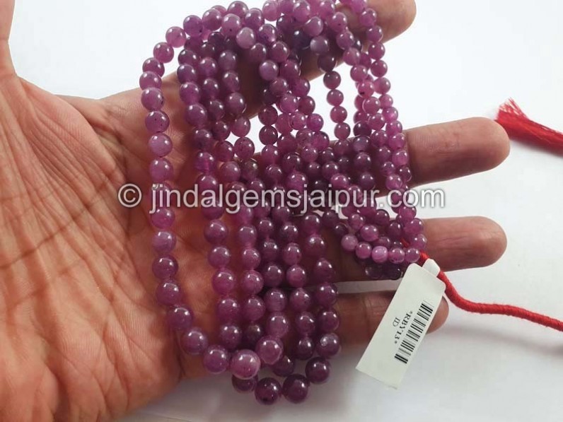 Natural Ruby Big Smooth Balls Beads