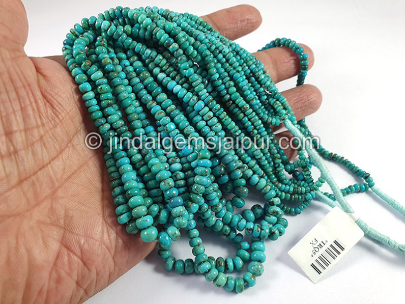 Turquoise Smooth Roundelle Shape Beads