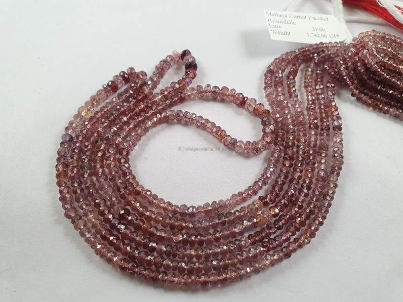 Color Change Malaya Garnet Faceted Roundelle Beads