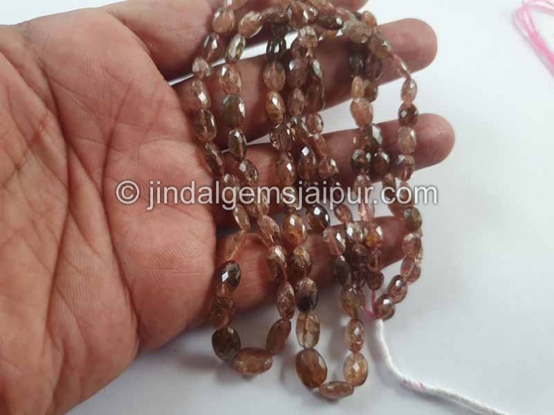 Andalusite Faceted Oval Beads