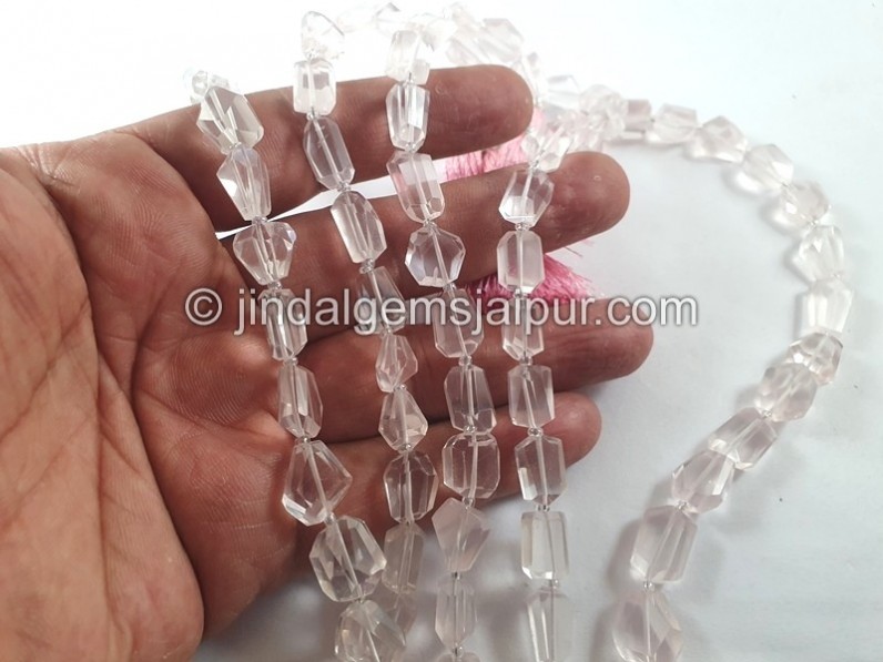 Rose Quartz Faceted Nugget Beads