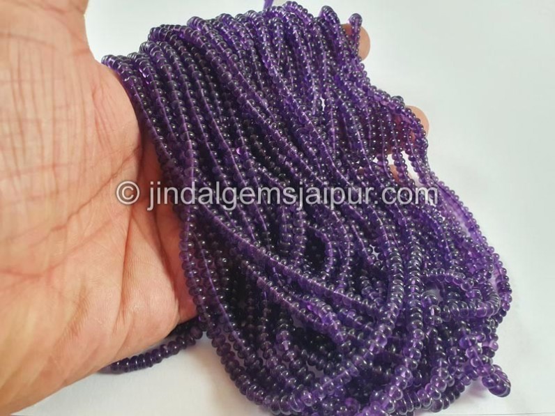 Amethyst Smooth Roundelle Beads