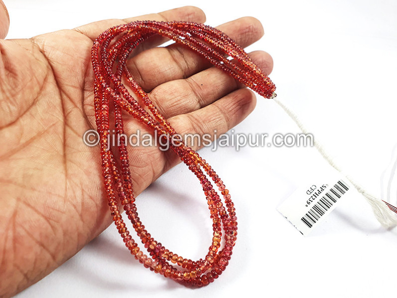 Red Sapphire Smooth Roundelle Shape Beads