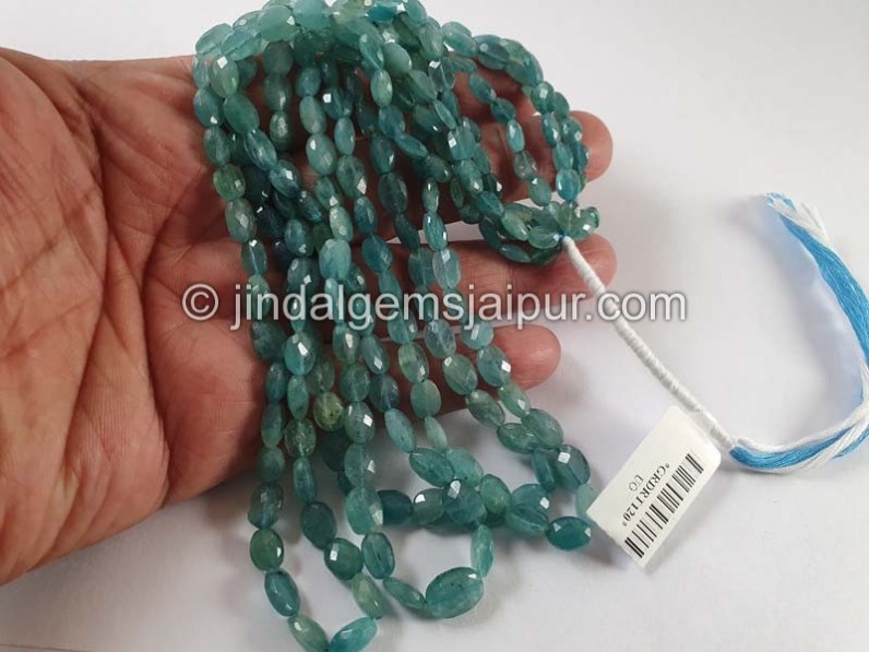 Blue Grandidierite Faceted Oval Beads