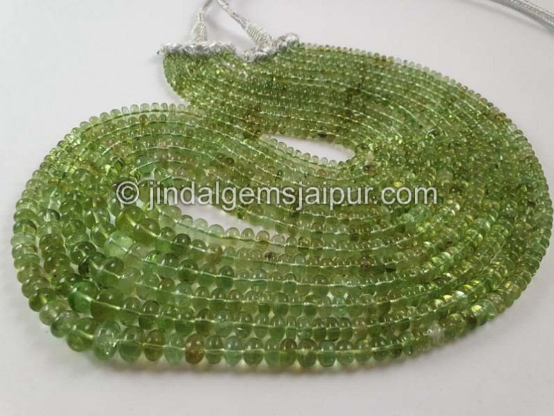 Green Lagoon Tourmaline Smooth Roundelle Beads