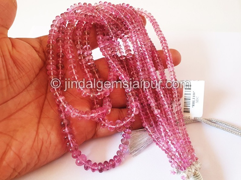 Rubellite Smooth Roundelles Shape Beads