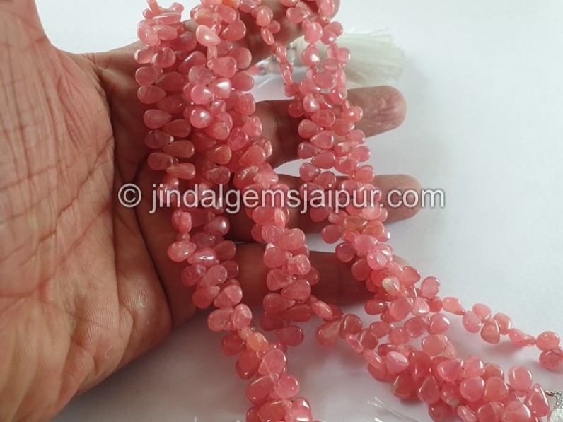 Rhodochrosite Smooth Pear Beads