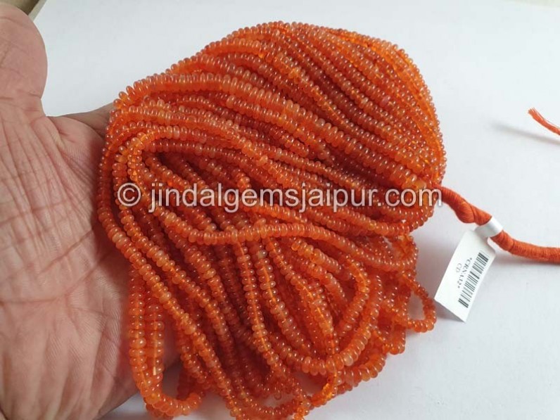 Carnelian Smooth Roundelle Beads