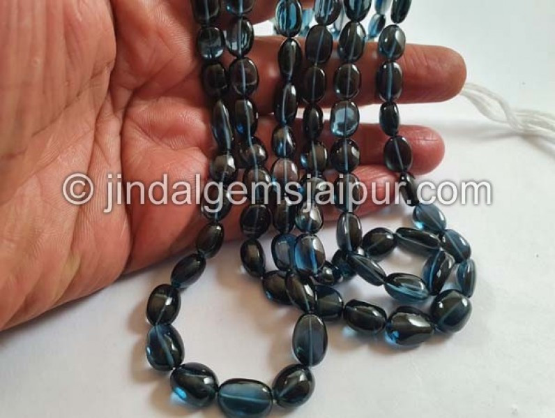 London Blue Topaz Smooth Nugget Beads
