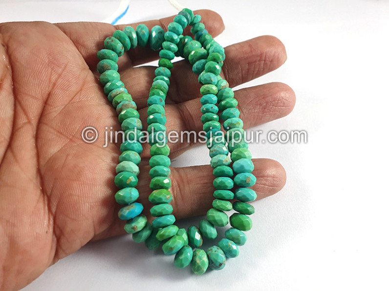 Turquoise Faceted Roundelle Shape Beads