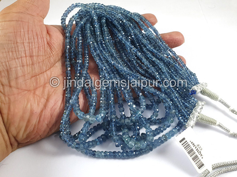 Santa Maria Aquamarine Faceted Roundelle Shape Beads