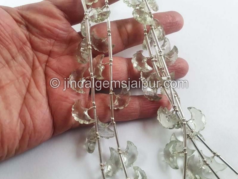 Green Amethyst Faceted Eagle Beads