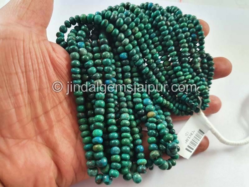 Chrysocolla Smooth Roundelle Beads