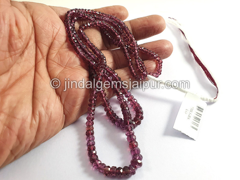 Malaya Garnet Faceted Roundelle Shape Beads