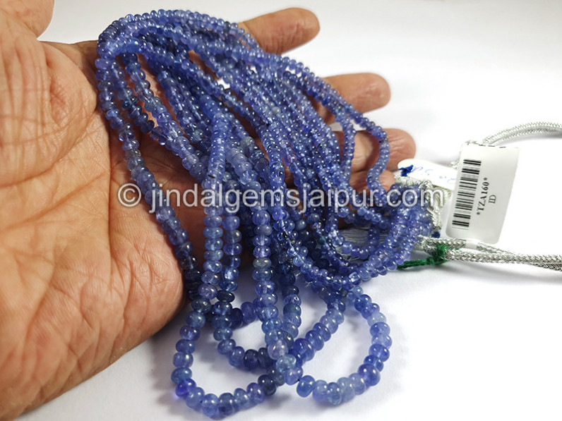 Tanzanite Smooth Roundelle Shape Beads