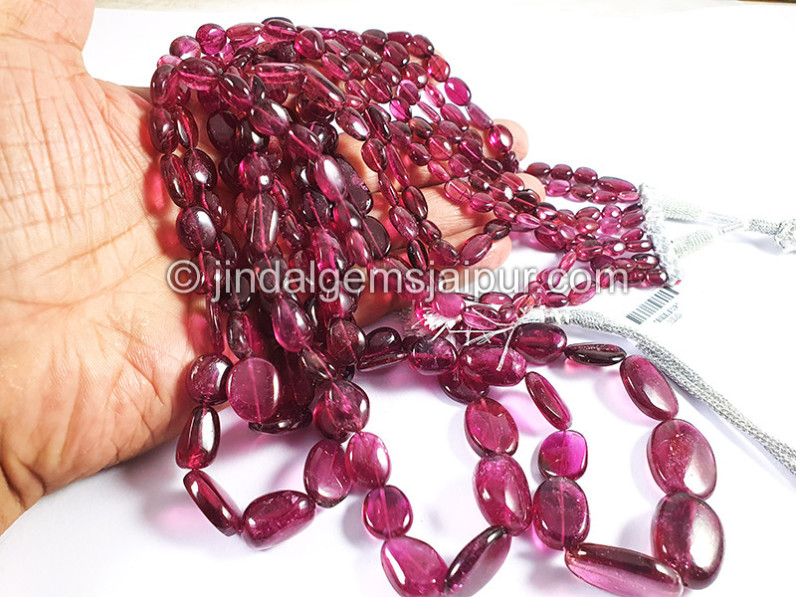 Rubellite Tourmaline Smooth Nuggets Beads