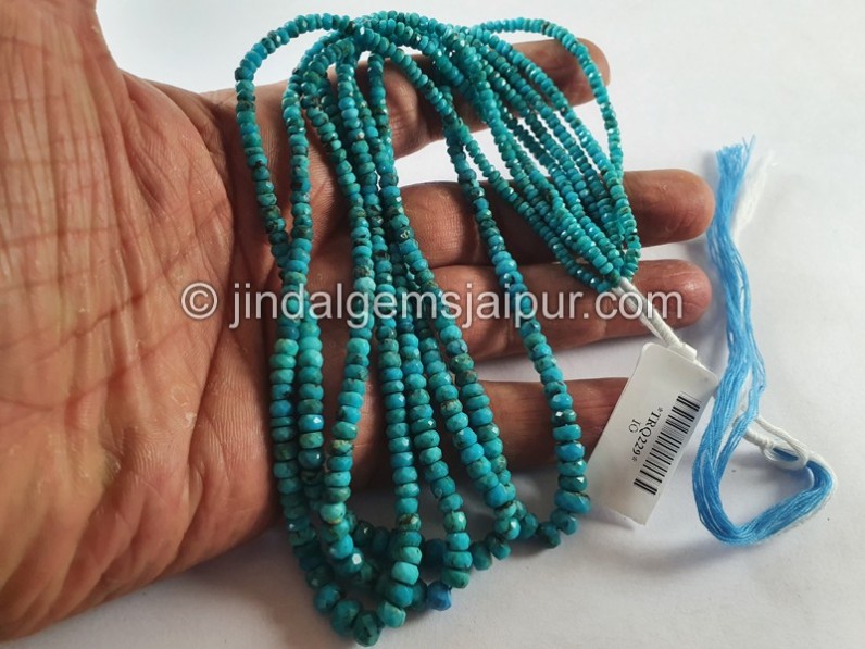 Turquoise Faceted Roundelle Shape Beads