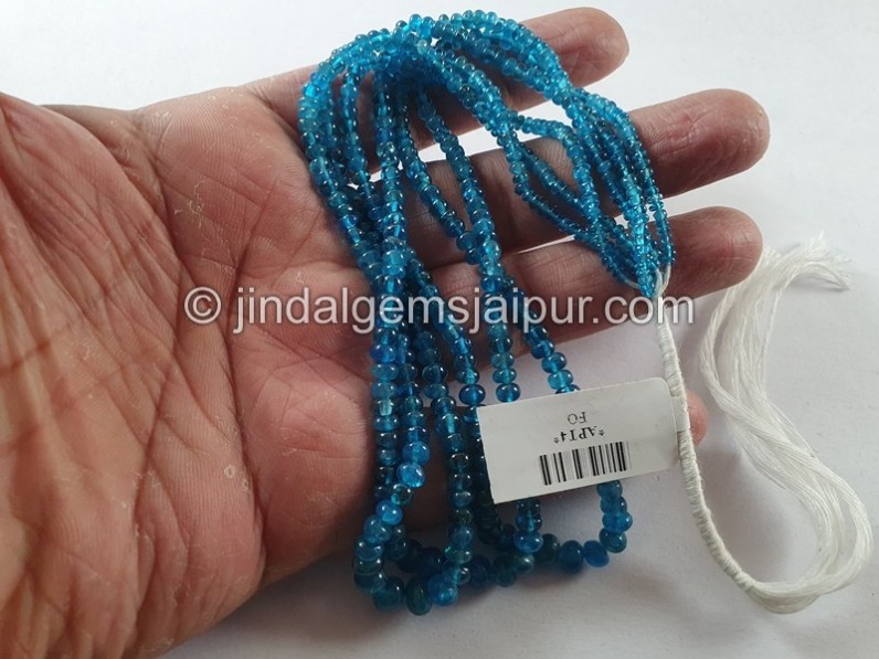 Neon Apatite Smooth Roundelle Beads