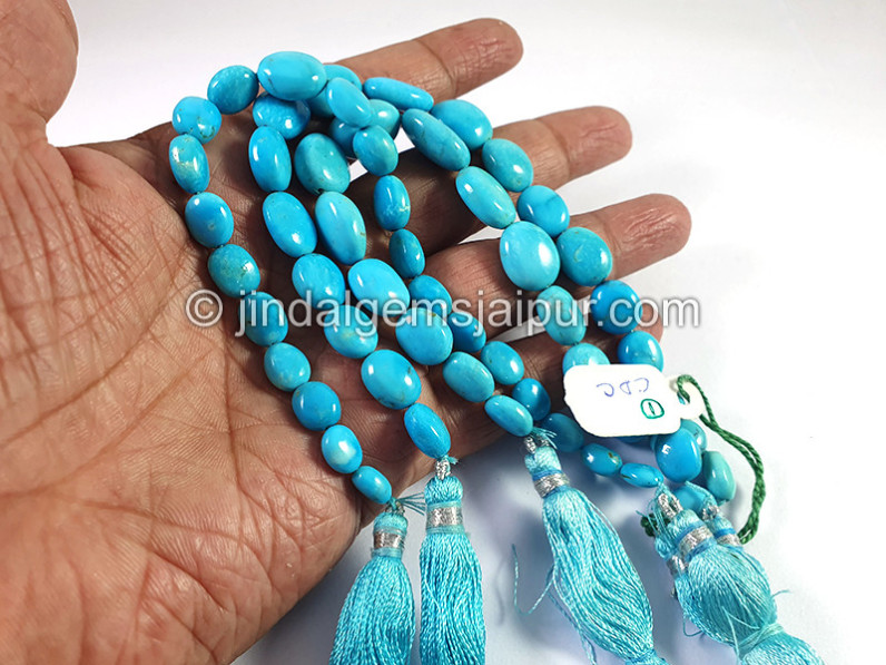 Turquoise Smooth Oval Shape Beads