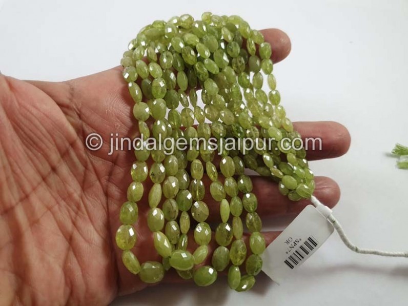 Sphene Faceted Oval Beads