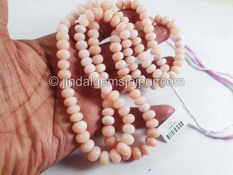 Pink Opal Shaded Smooth Roundelle Beads