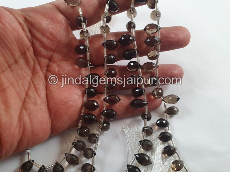 Smoky Quartz Faceted Chandelier Drops Beads