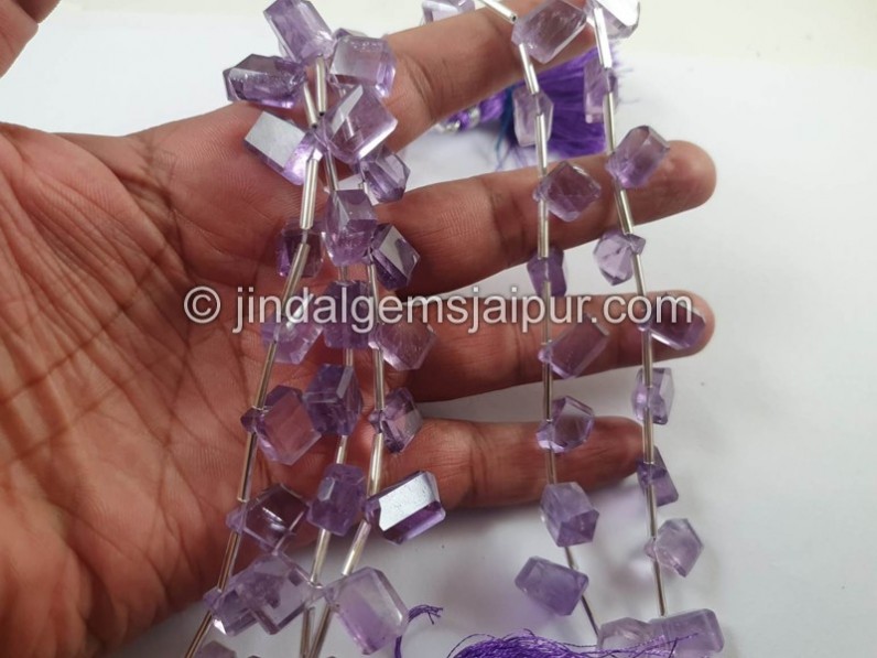 Amethyst Shaded Faceted Fancy Nugget Beads