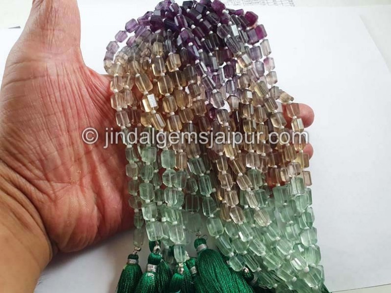 Fluorite Faceted Nugget Beads