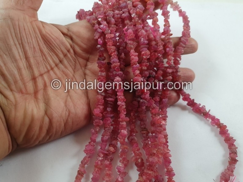 Red Spinal Chips Beads