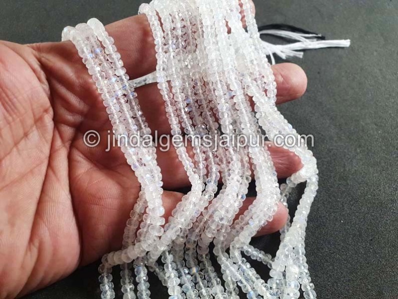 Rainbow Moonstone Faceted Roundelle Beads