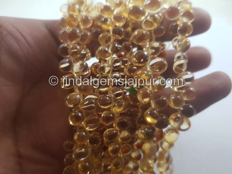 Citrine Smooth Drops Beads