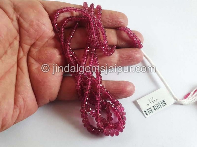 Rubellite Faceted Roundelle Beads