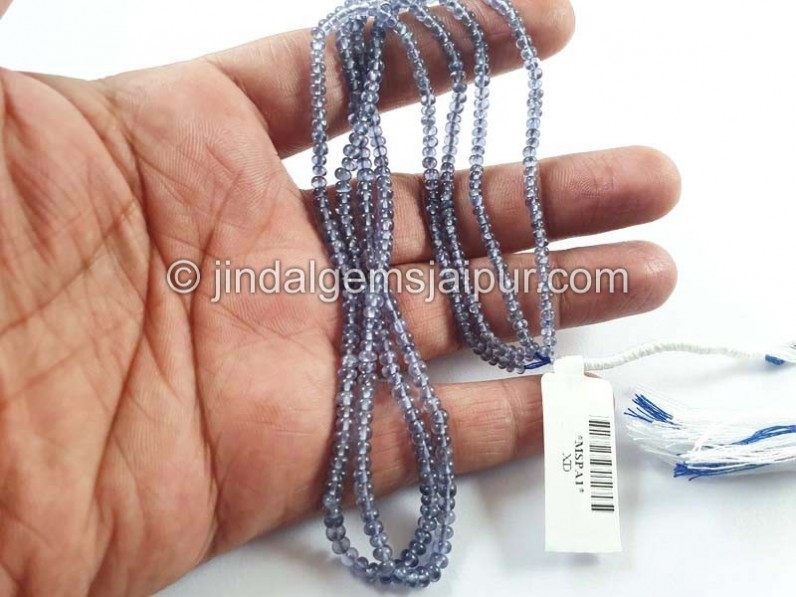 Blue Spinel Shaded Smooth Roundelle Beads