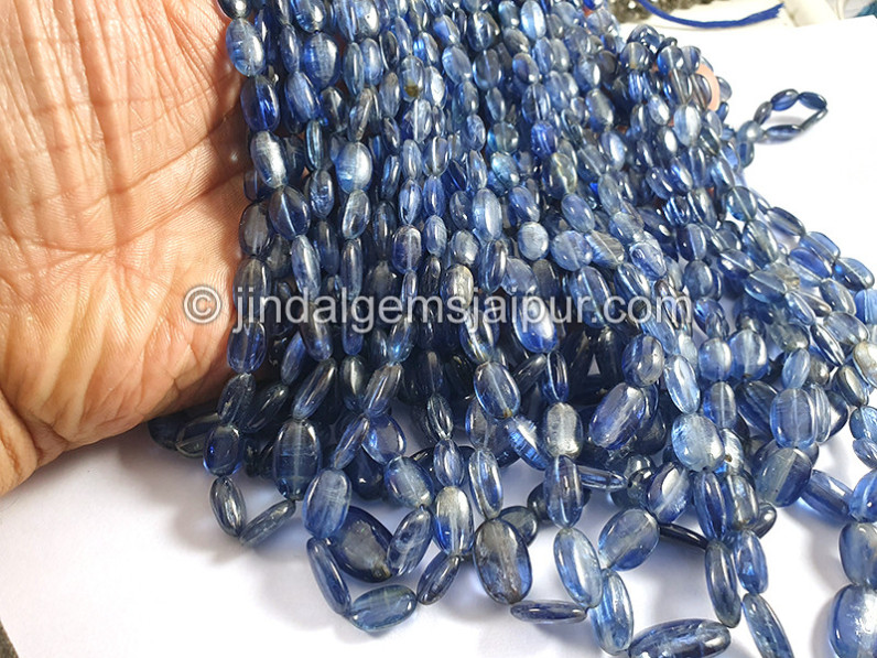 Kyanite Smooth Oval Shape Beads