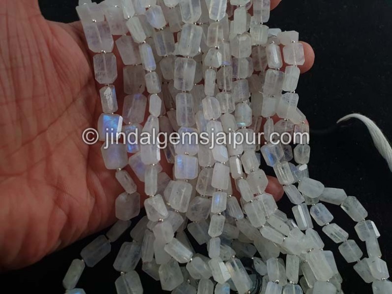 Rainbow Moonstone Faceted Nugget Shape Beads