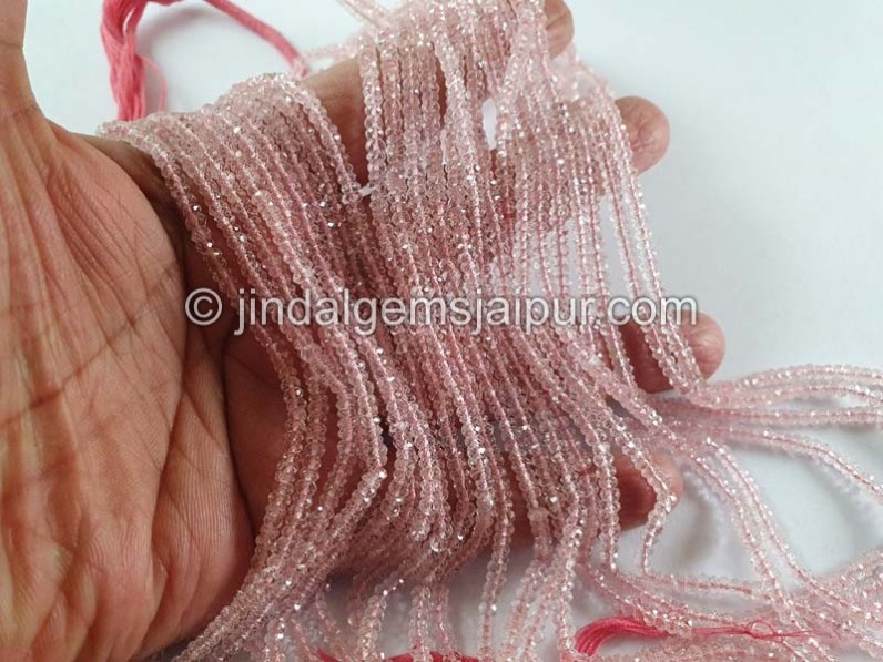 Morganite Faceted Roundelle Beads