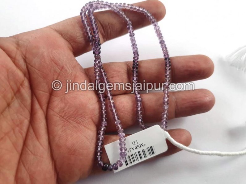 Purple Spinel Shaded Smooth Roundelle Beads