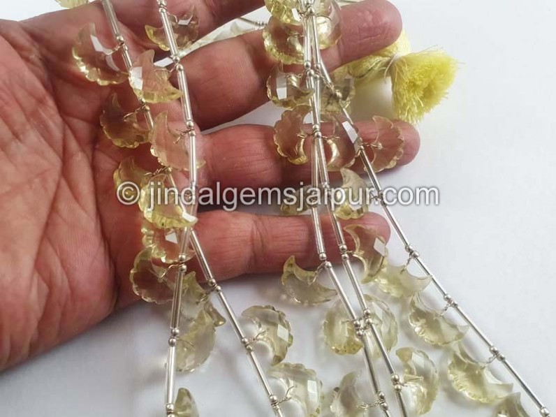 Lemon Quartz Faceted Eagle Beads