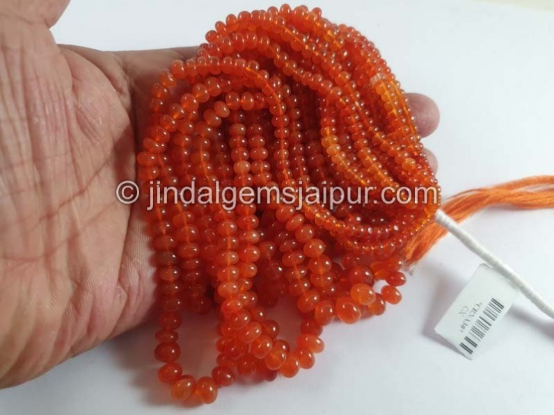 Carnelian Smooth Roundelle Beads