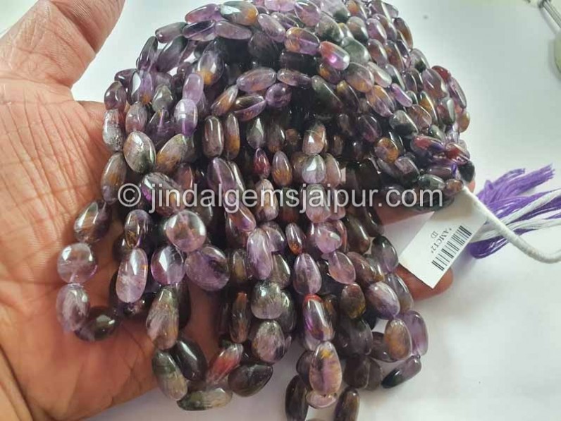 Amethyst Cacoxenite Smooth Nugget Beads