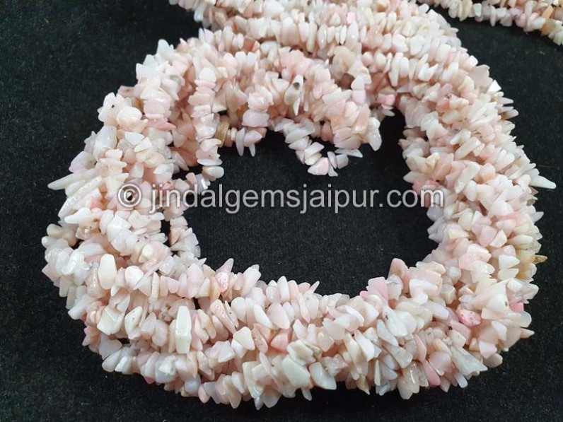 Pink Opal Smooth Chips Beads
