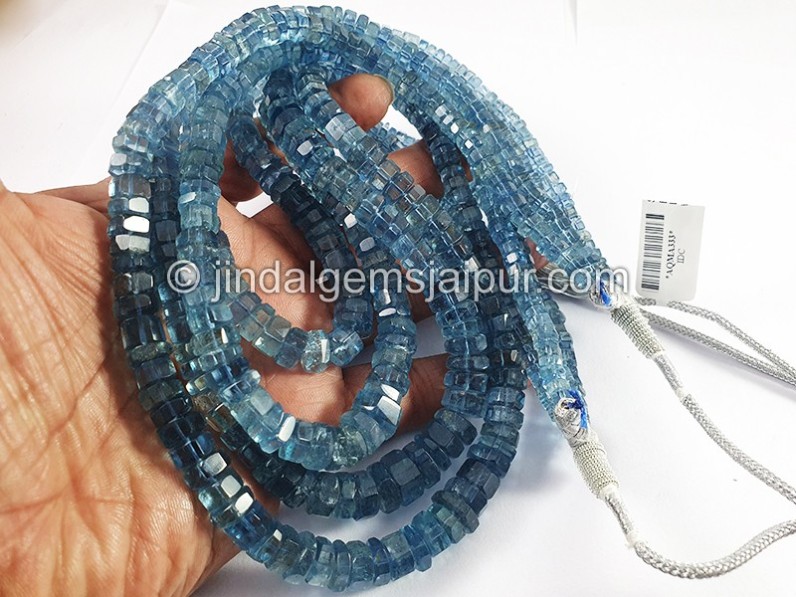 Santa Maria Aquamarine Bolt Shape Beads