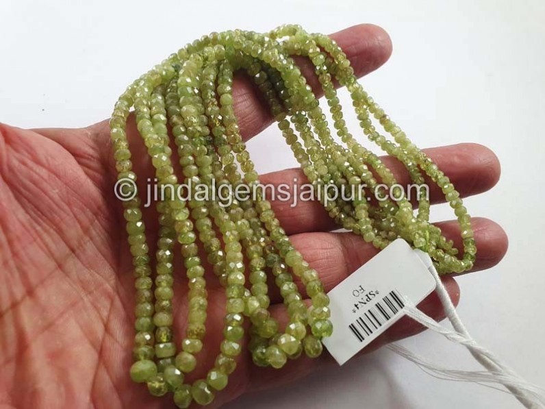 Sphene Faceted Roundelle Beads