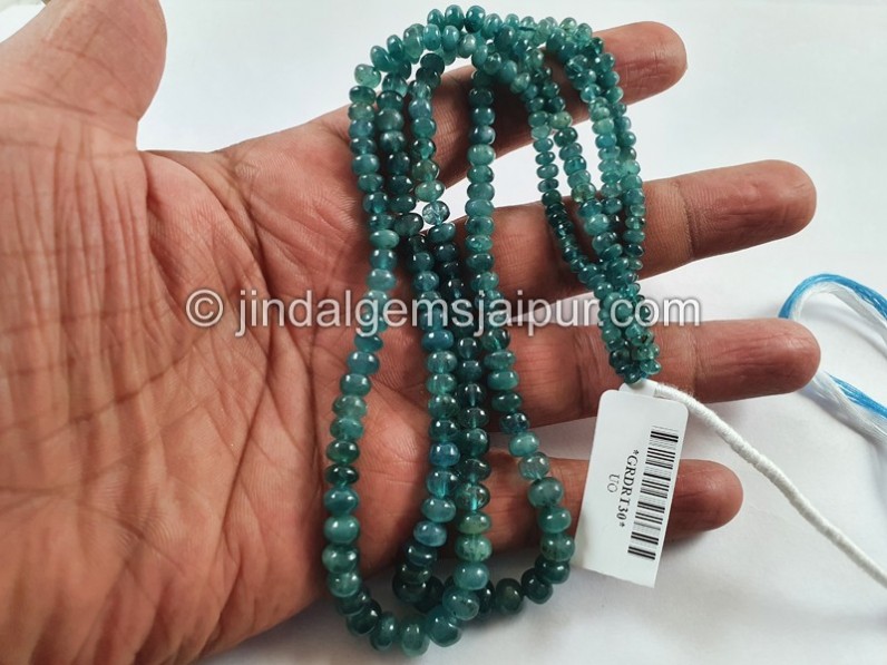 Blue Grandidierite Smooth Roundelle Beads